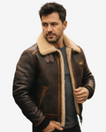 Premium leather Aviator Jacket + Gift